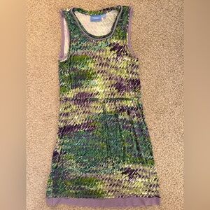 Simply Vera Vera Wang Green and Purple Abstract Print Sleeveless Top